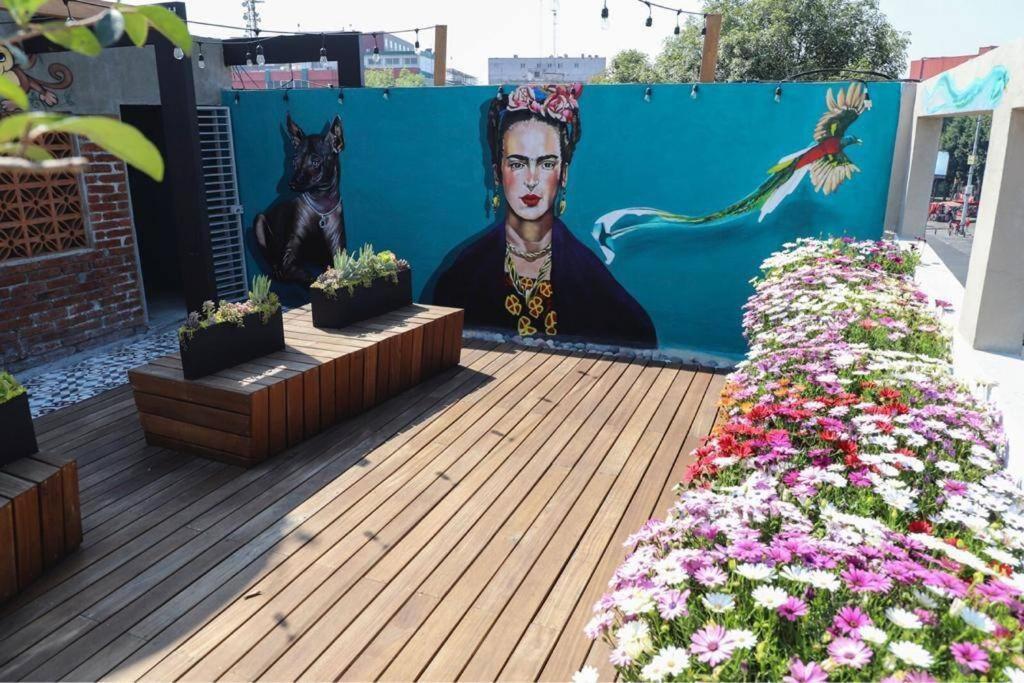 New Mex Inspired Bo-Ho Chic Apartment With Private Patio And Roof Terrace Mexiko-Stadt Exterior foto